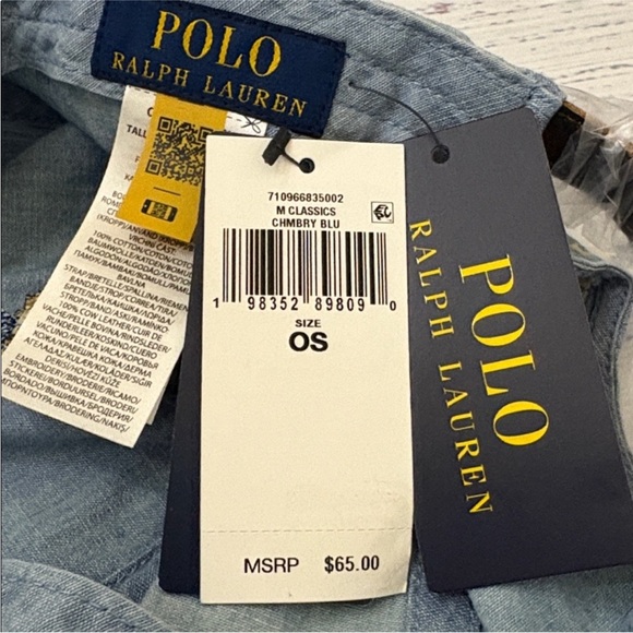 NWT Polo Ralph Lauren MEN'S HAT POLO BEAR Chambray
Ball Cap - Picture 4 of 4